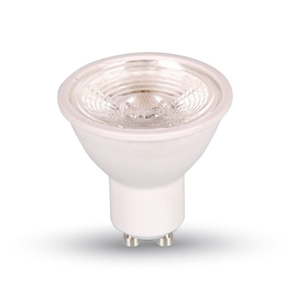 LED Spotlight - 7W GU10 Plastic With Lens 6400K Dimmable 38°