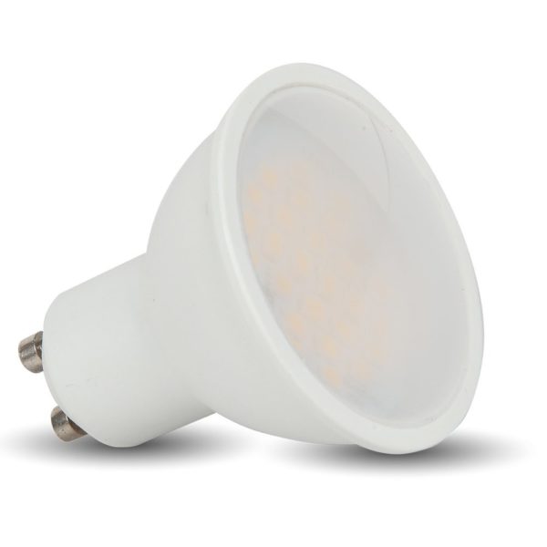 LED Spotlight - 5W GU10 SMD White Plastic 320Lm 3000K 110°