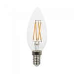 LED Bulb - Samsung Chip 4W E14 Filament Candle Clear Cover 2700K