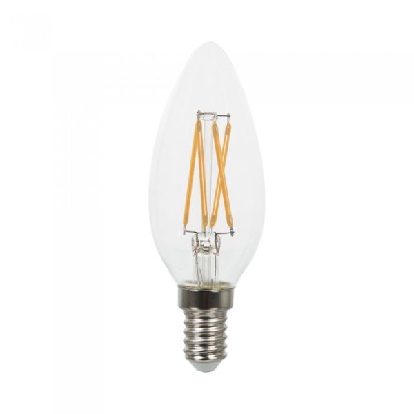 LED Bulb - Samsung Chip 4W E14 Filament Candle Clear Cover 2700K