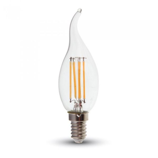LED Bulb - Samsung Chip Filament 4W E14 Candle Tail Clear Cover 2700K