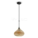 Pendant Light Modern Amber Glass Sleek Transparent Ф280mm