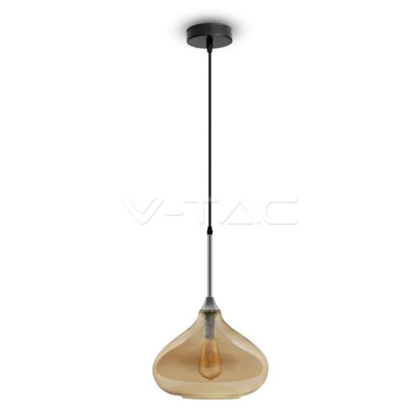 Pendant Light Modern Amber Glass Sleek Transparent Ф280mm