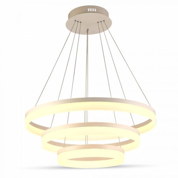 80W Soft Light Chandelier Slim 3 Ring Dimmable 4000K