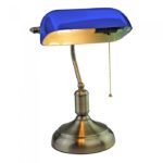 E27 Bakelite Table Lamp holder With Switch Blue