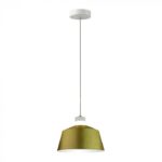 7W LED Pendant Light (Acrylic) - Gold Lamp Shade 250*190mm 4000K