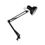 Designer Table Lamp With Adjustable Metal Bracket + Switch & E27 Holder Hookup - Black
