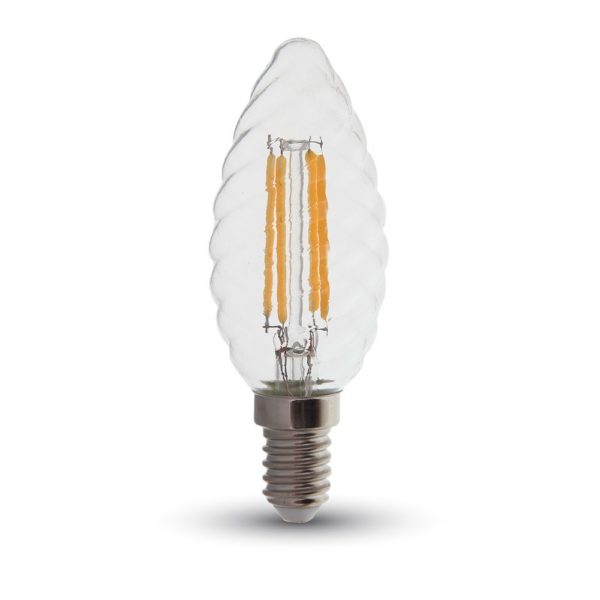 LED Bulb - 4W Filament E14 Twist Candle 2700K