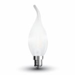 LED Bulb - 4W Filament E14 Frost Cover Candle Tail 6400K
