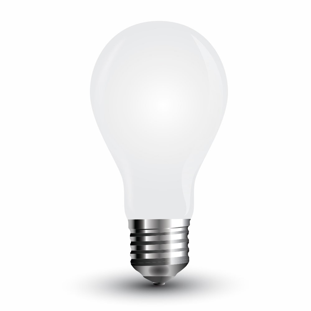 LED Bulb - 4W Filament E27 A60 White Cover 2700K
