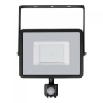 50W LED Sensor Floodlight Samsung Chip Cut-OFF Function Black Body 3000K