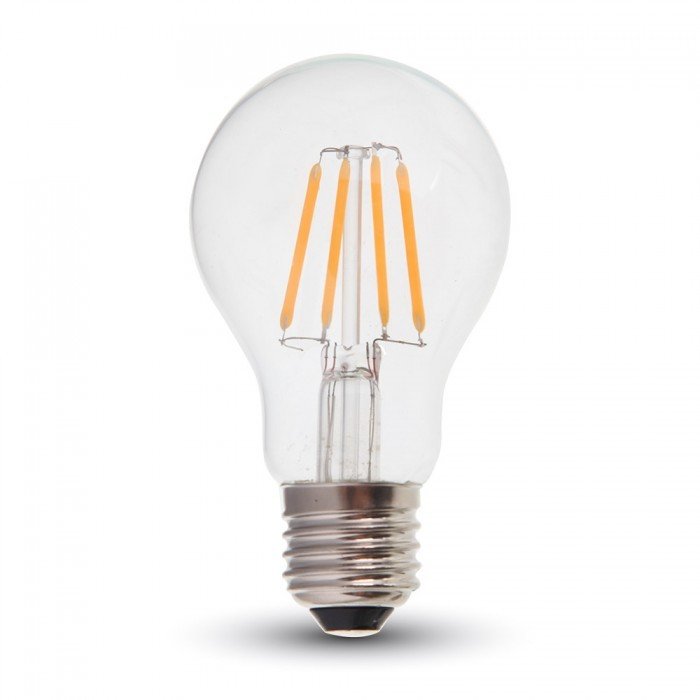 LED Bulb - 4W Filament E27 A60 Clear Cover 4000K