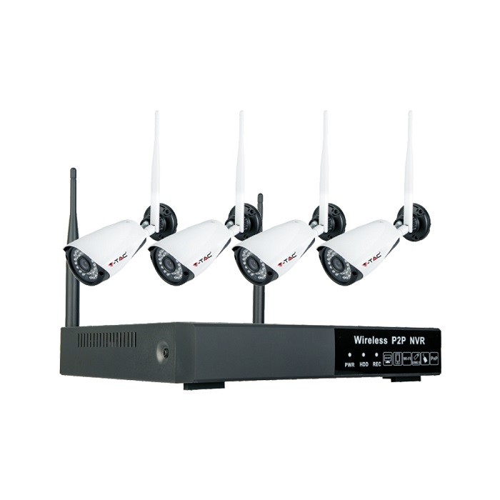 1080P Wireless NVR Camera EU Plug Full Set IP 20