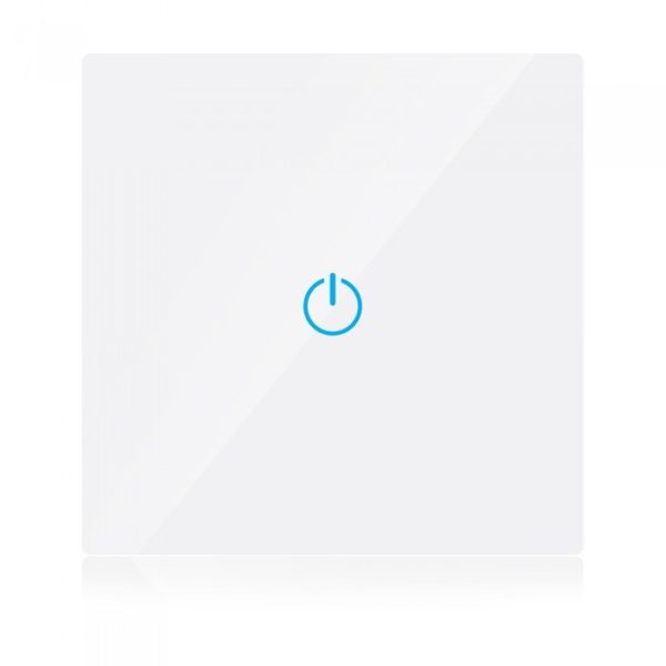 WIFI Touch 1 Way Switch Compatible With Amazon Alexa And Google Home White