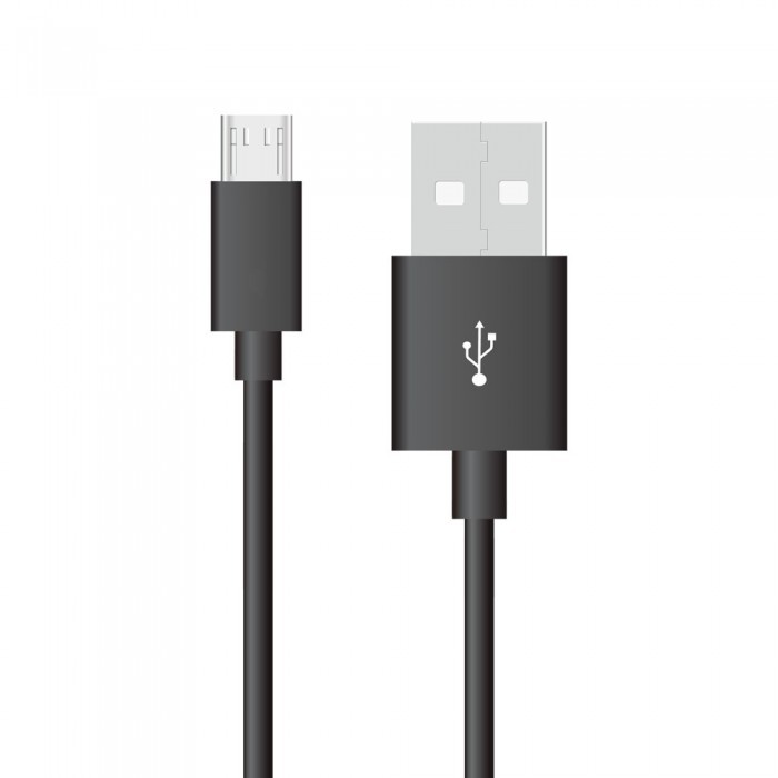 1 M Micro USB Cable Black - Silver Series