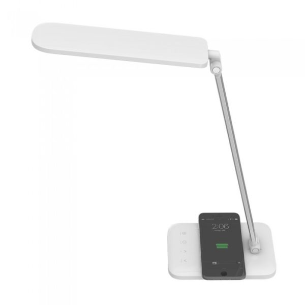16W LED Table Lamp With Wireless Charger 3in1 White