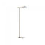 80W LED Floor Lamp Knob Dimming Silver Round 4000K