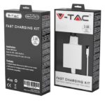 Fast Charging Set With Travel Adapter & Type-C USB Cable White