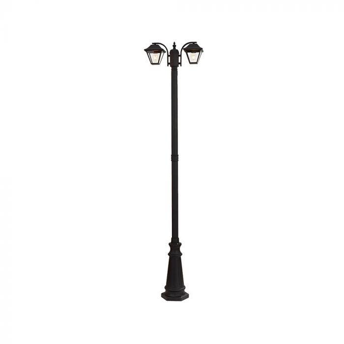 Pole Lamp 2XE27 2280mm IP44 Black