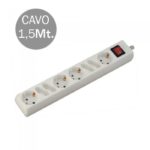 8 Holes Socket Whit Switch (3G 1.5MM2 X 1.5M ) Polybag With Card White