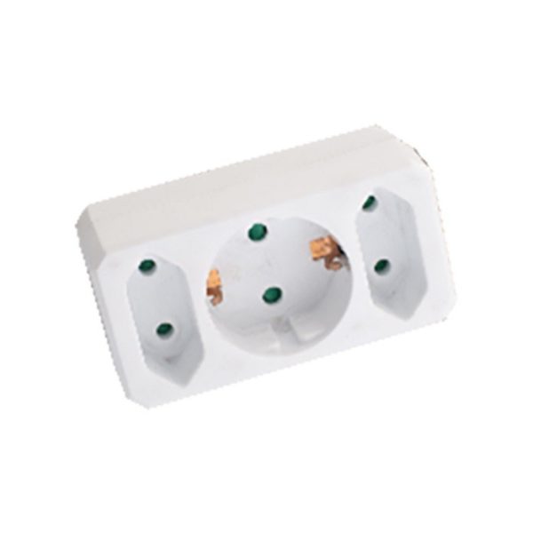 2 Ways Adapter With 2 Euro Socket 10A
